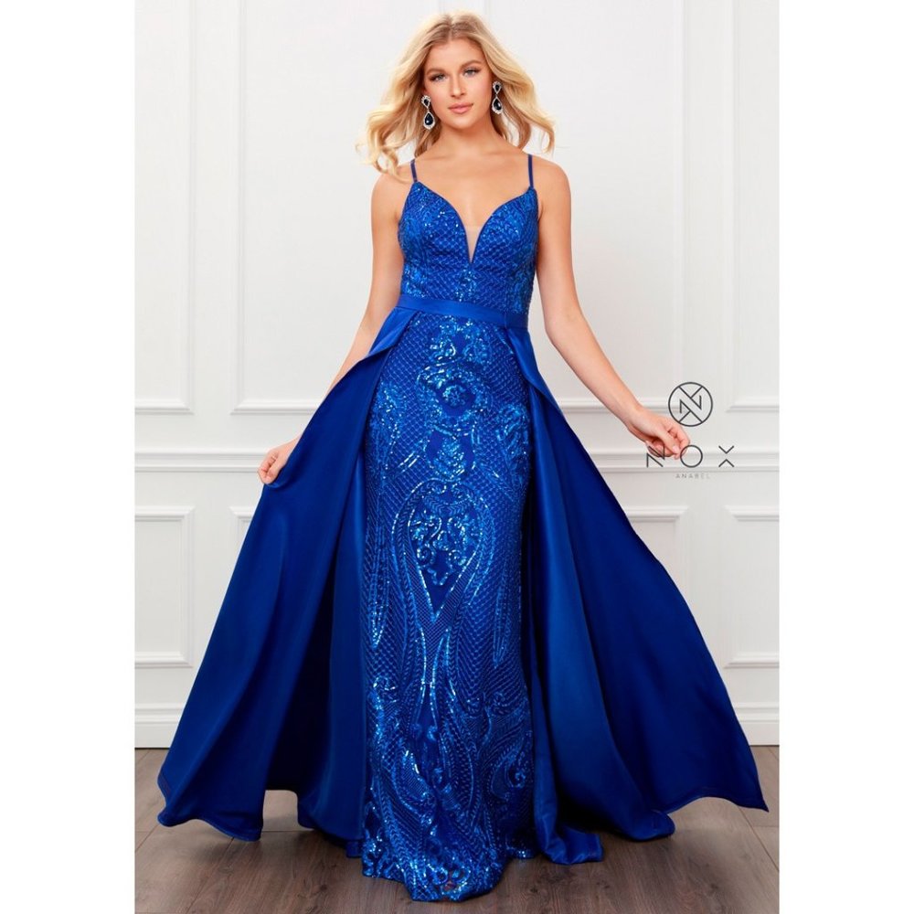 BEAUTIFUL DRESS-C215-ROYAL BLUE